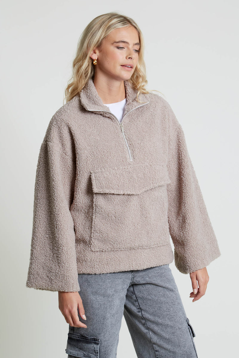 PIPKA BORG OVERHEAD JACKET WITH BELL SLEEVES